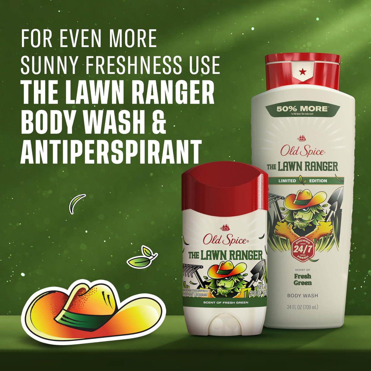 Old Spice Lawn Ranger on shower shelf ready for everyday grooming convenience