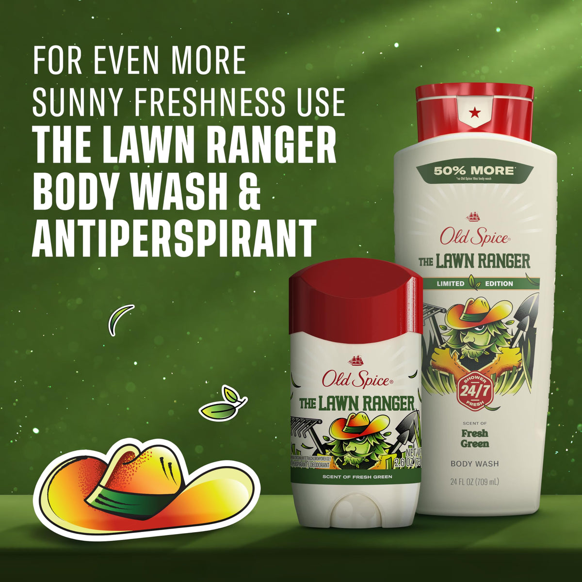 Old Spice Lawn Ranger top view displaying product surface and scent identity