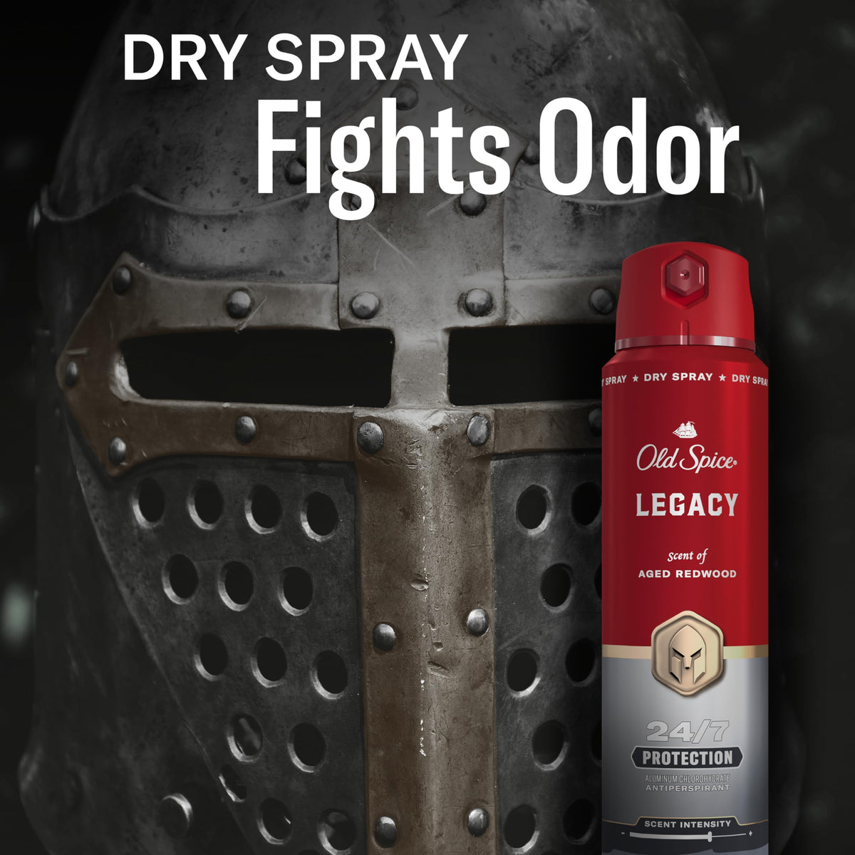 Old Spice Legacy on bathroom shelf with grooming routine convenience