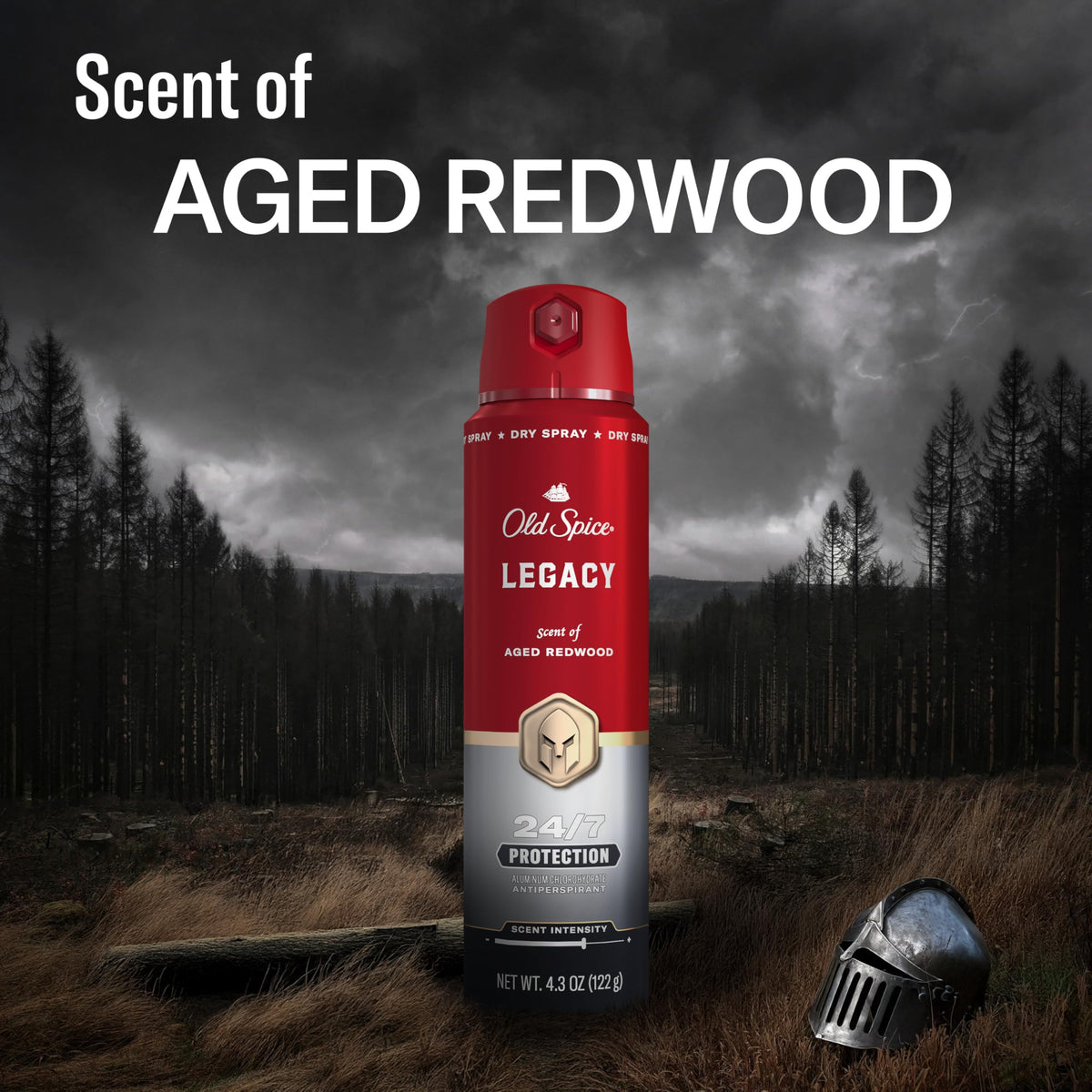 Old Spice Legacy paired with Red Collection products for layered fragrance