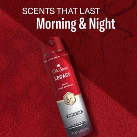 Old Spice Legacy ingredients panel focus showing fragrance components
