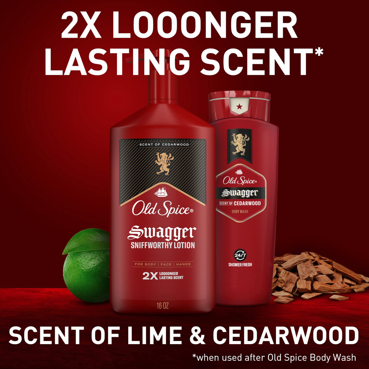 Man using Old Spice lotion in morning routine for long-lasting daily hydration