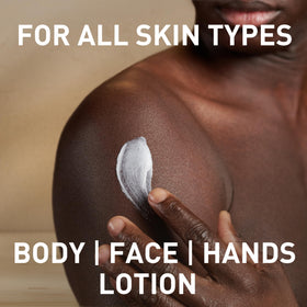 Old Spice lotion texture on hand showing fast-absorbing finish and non-greasy feel