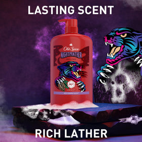 Old Spice NightPanther on bathroom shelf with other items showing suitability for shared bathrooms
