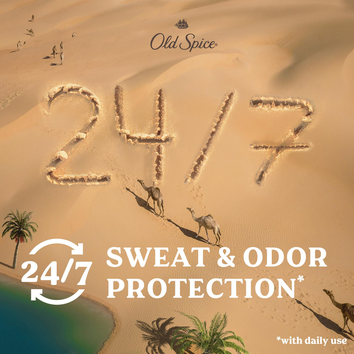 Old Spice Oasis in hand to show size and travel-friendly benefit