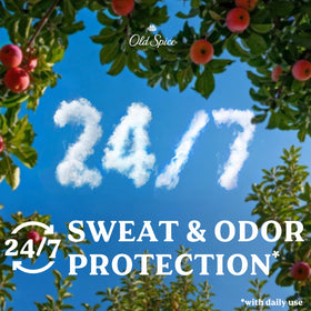 Old Spice Orchard applying stick underarm illustrating easy use and dryness