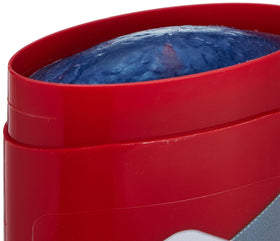 Old Spice close-up texture of solid deodorant highlighting smooth non-greasy finish