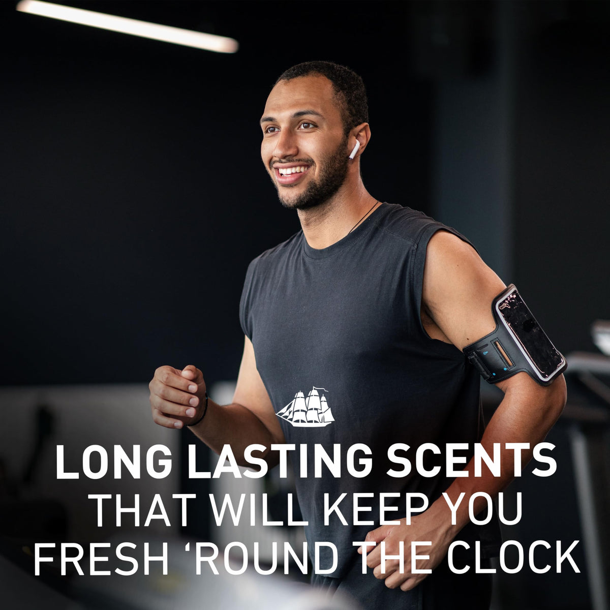Old Spice three-pack display for convenient home, gym, and travel supply