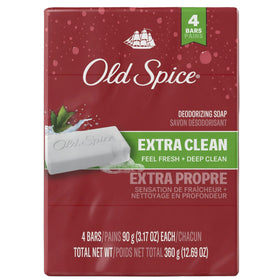Old Spice close-up of bar texture highlighting exfoliating beads