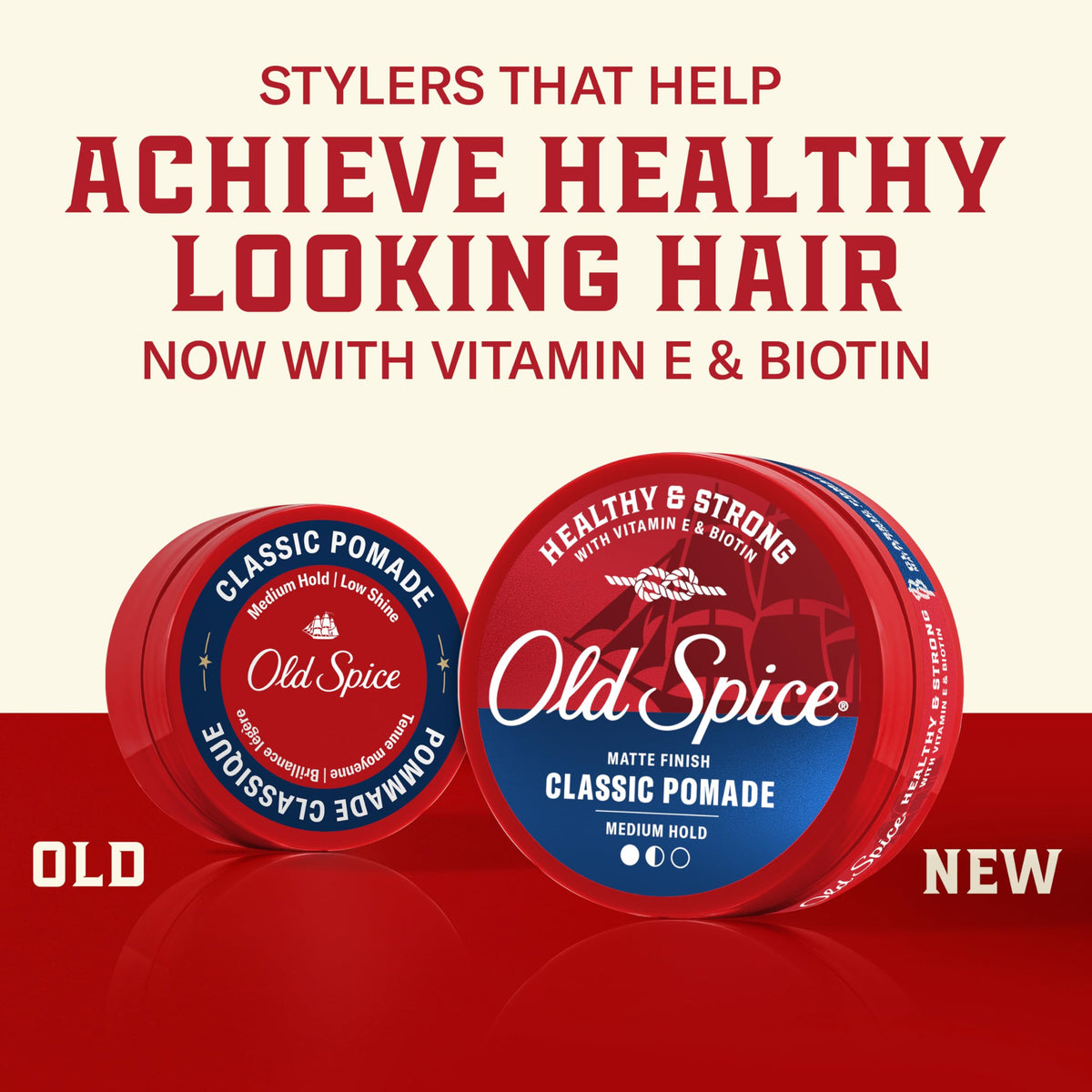 Old Spice pomade open jar showing smooth matte texture and spreadability