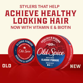 Old Spice pomade open jar showing smooth matte texture and spreadability