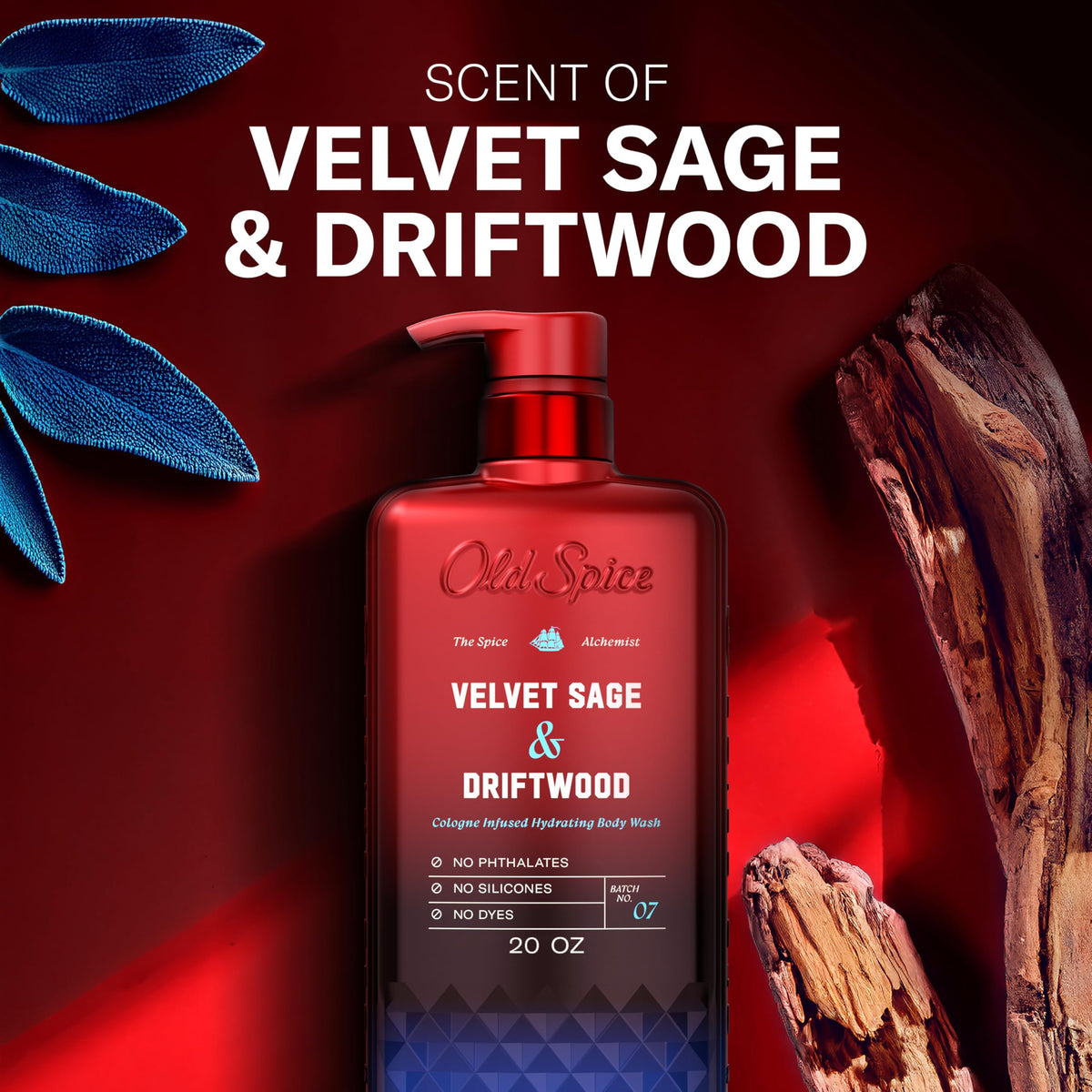 Old Spice being poured into hand to show pour control and ease of use