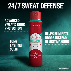 Old Spice nozzle close-up demonstrating precise spray delivery and quick dry benefit