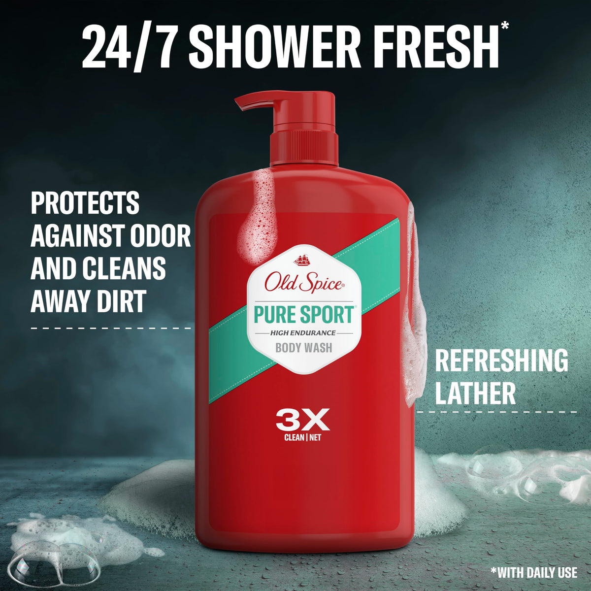 Old Spice back label with ingredients and usage directions for clear guidance