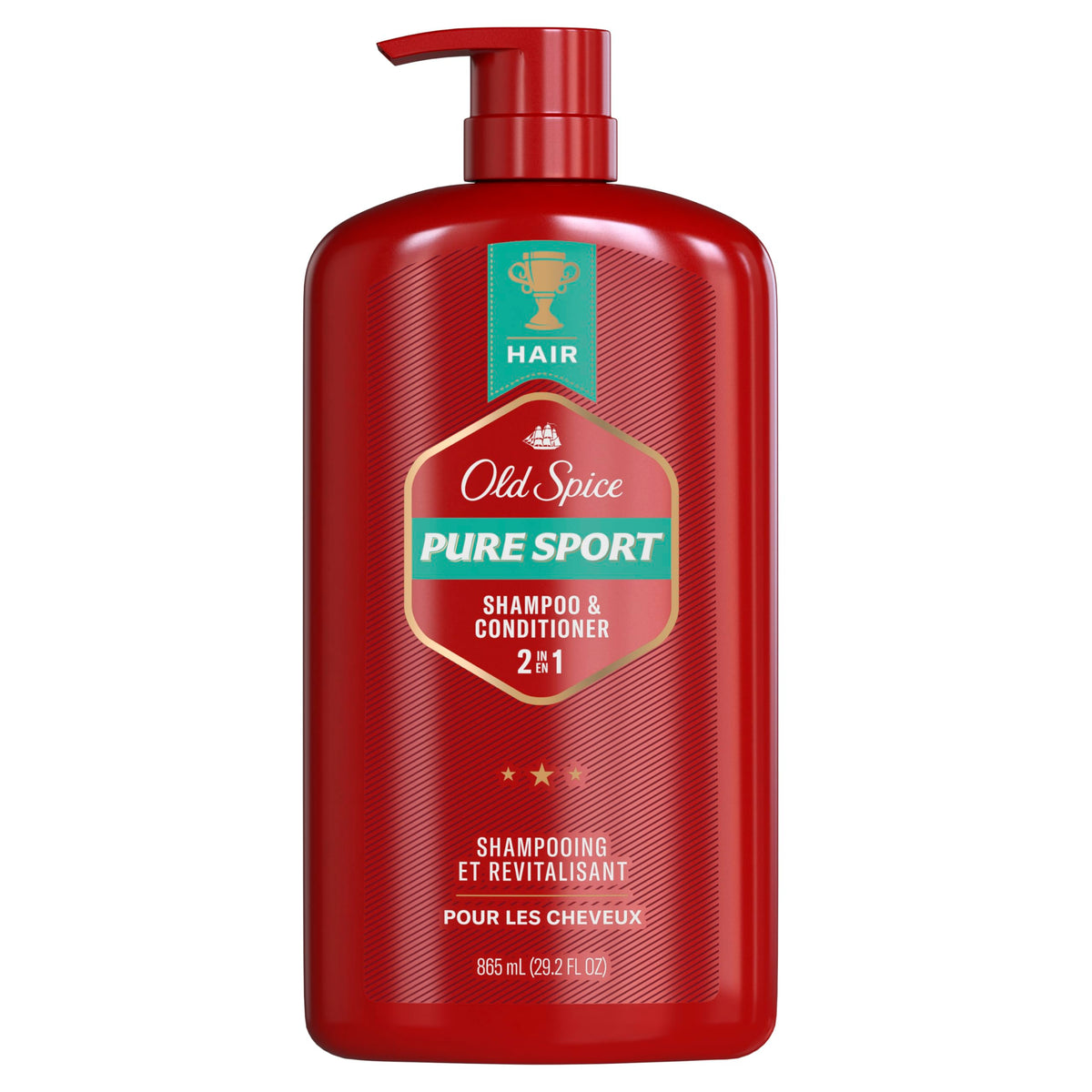 Barbershop styling scene using Old Spice Pure Sport for salon-quality finish benefit