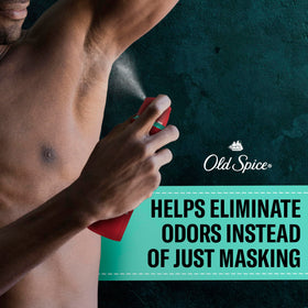 Old Spice label close-up with ingredients and directions for reliable protection benefit