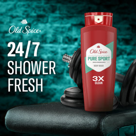 Old Spice Pure Sport lather close-up demonstrating rich foam and effective cleansing