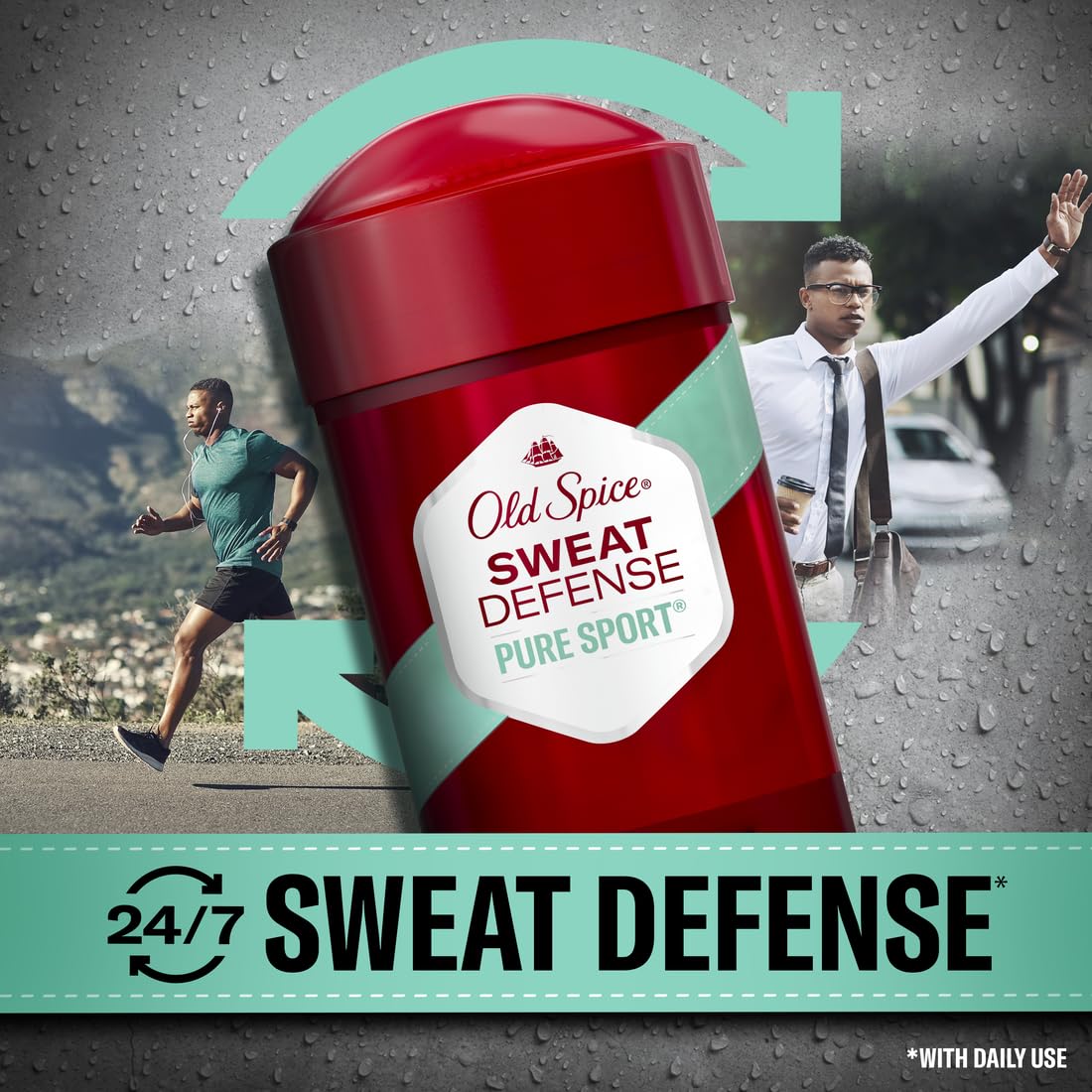 Old Spice Pure Sport on shelf display highlighting availability and grab-and-go benefit