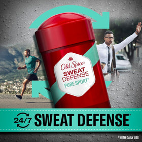 Old Spice Pure Sport on shelf display highlighting availability and grab-and-go benefit