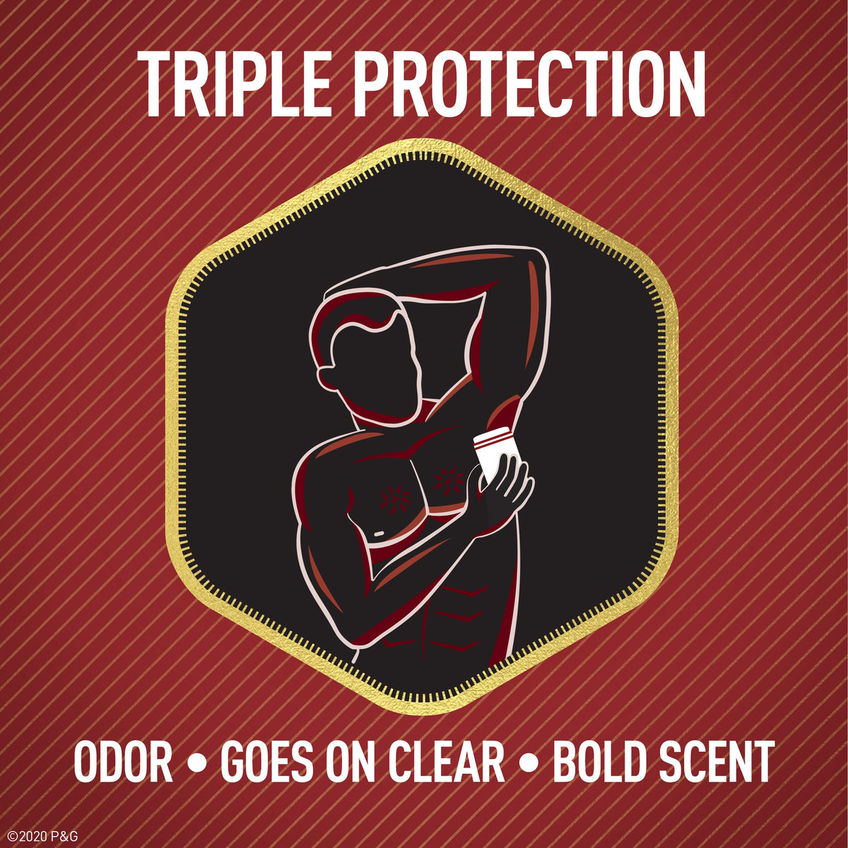 Old Spice next to travel items showing 2.6 oz compact size benefit