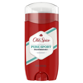 Old Spice Pure Sport stick extended for clear view and quick application benefit