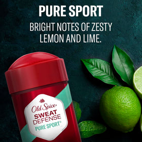 Old Spice Pure Sport stick open demonstrating easy application and no mess