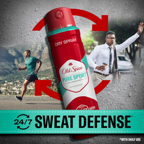 Old Spice three-pack next to ruler showing size and long-lasting value benefit