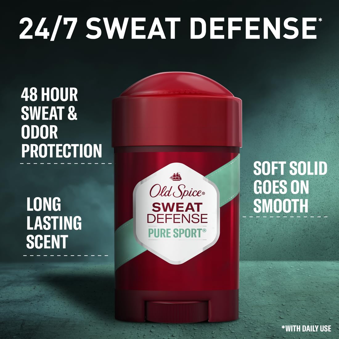 Old Spice Pure Sport label close-up showing ingredient panel and clear information