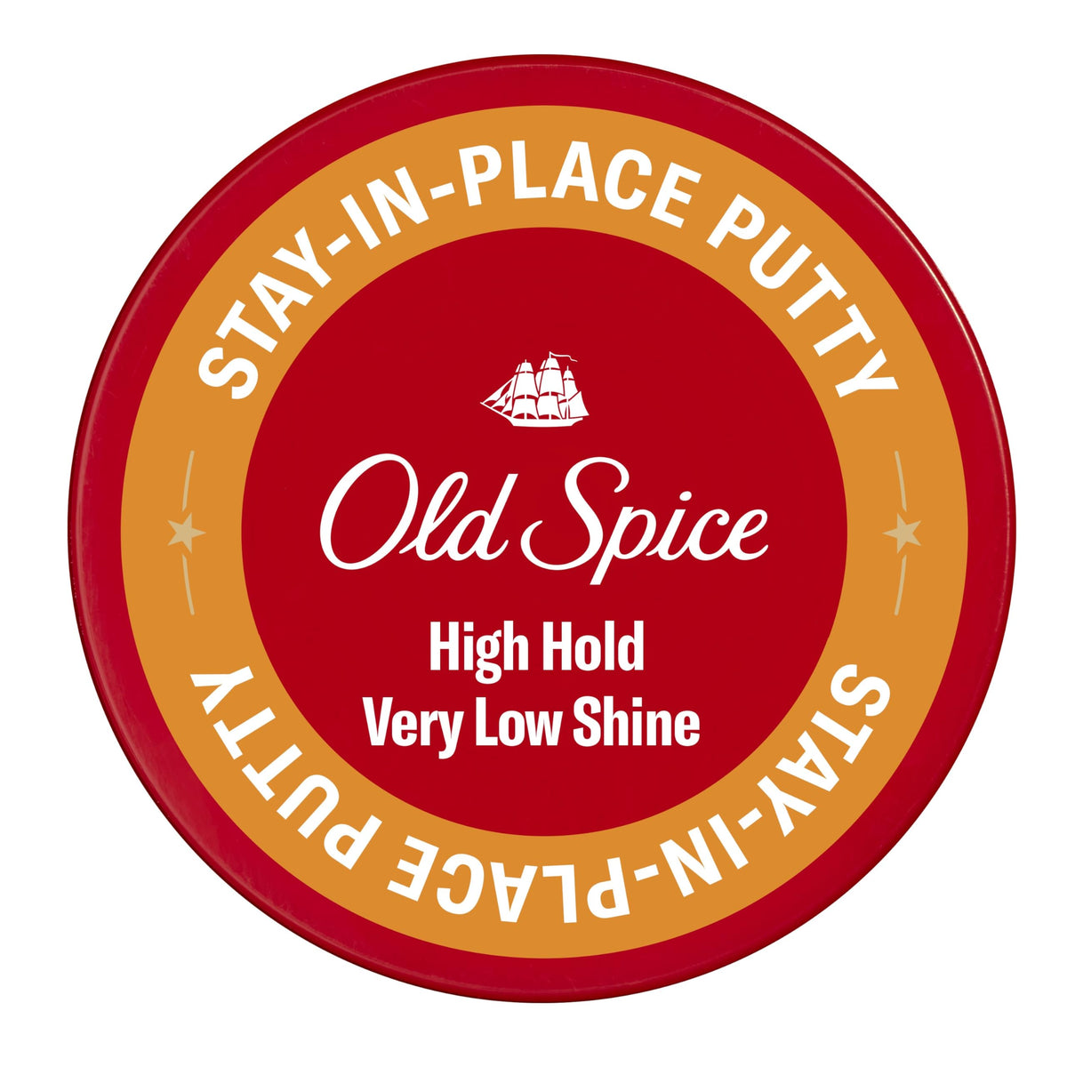 Old Spice putty front packaging showing product and hold benefits