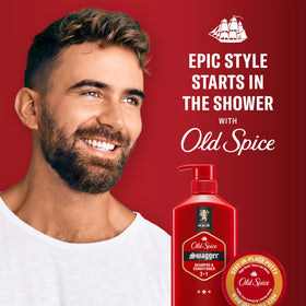Old Spice putty label close-up showing ingredient cues and instructions