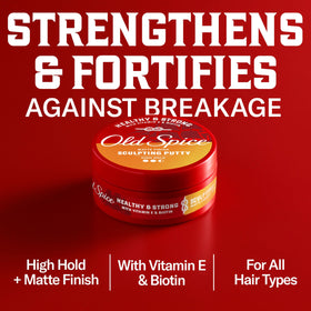 Old Spice putty on hands being applied, demonstrates easy spread and control