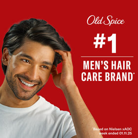 Old Spice putty on hair close-up showing matte texture and non-shiny hold