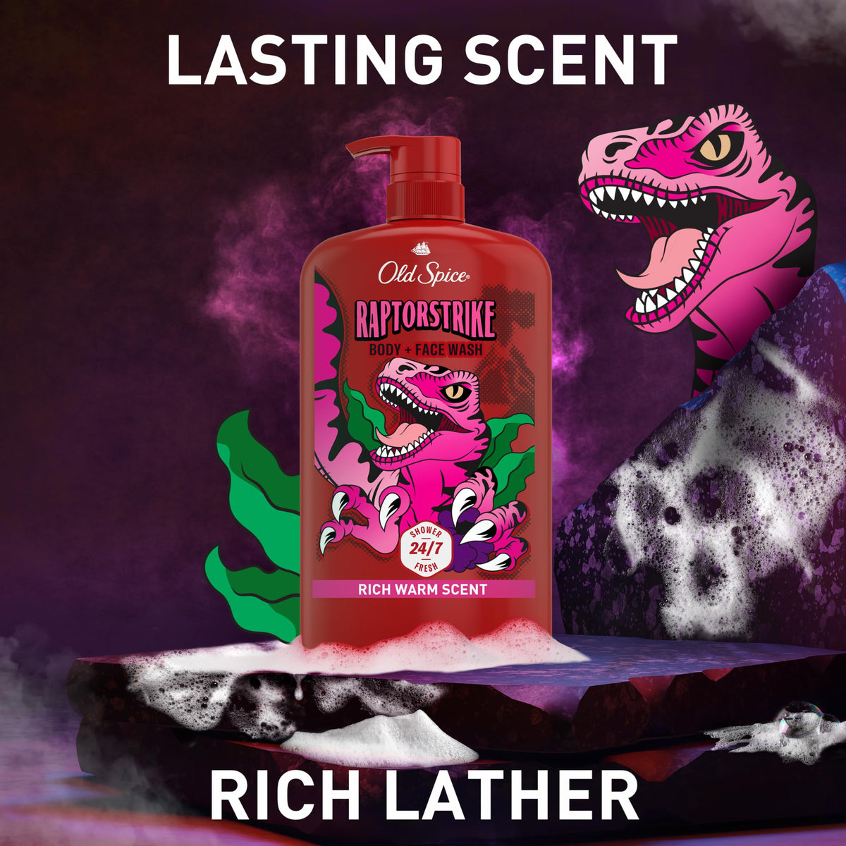 Old Spice Raptorstrike ingredient label and directions for safe use