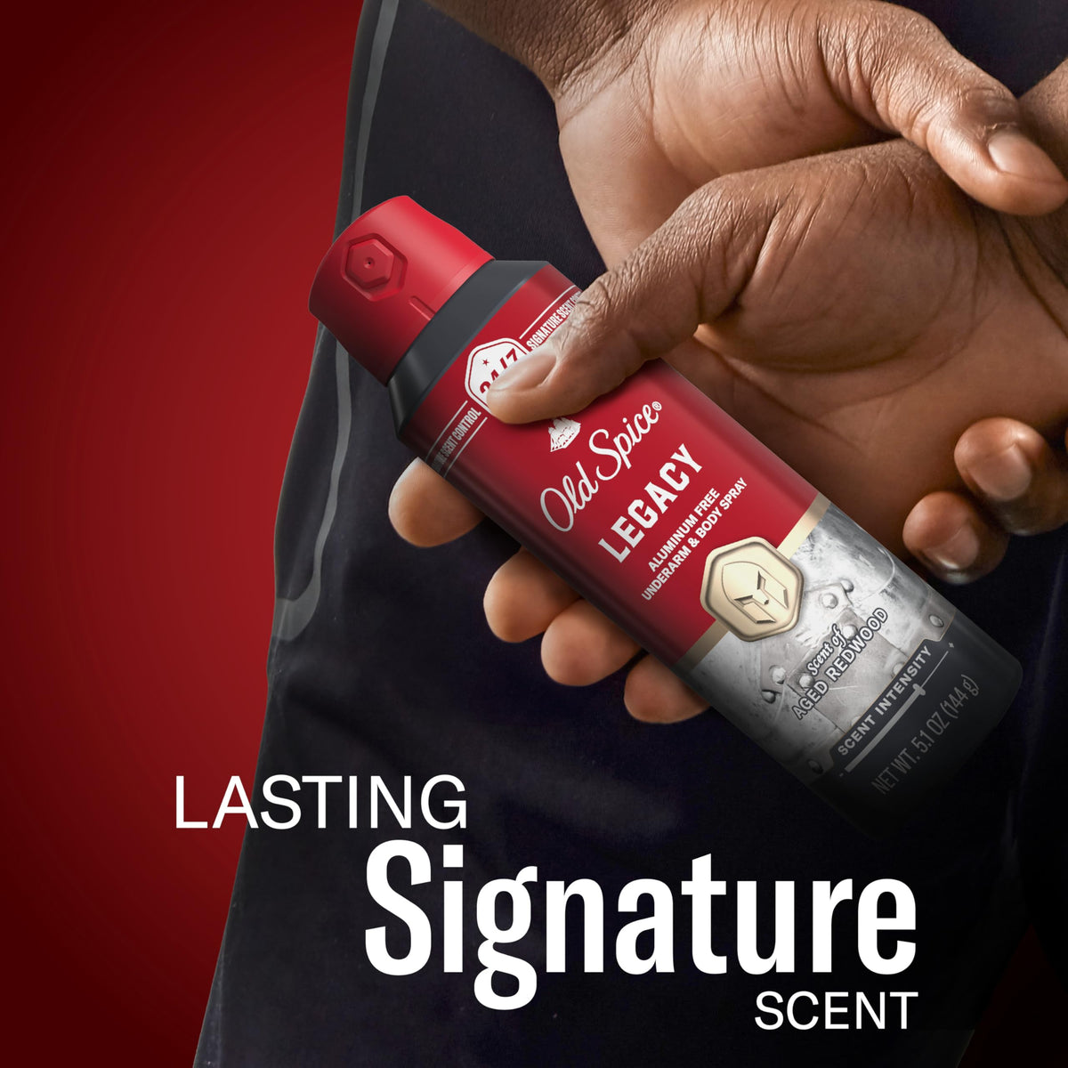 Old Spice bottle on bathroom shelf signaling daily grooming routine