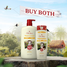 Old Spice bottle with shea nut suggesting warm, long-lasting scent