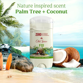 Palm tree scent concept image evoking Old Spice fresh tropical fragrance