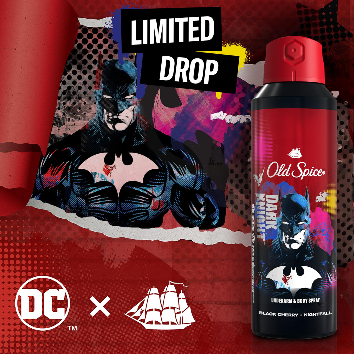 Old Spice scent inspiration visual featuring black cherry to suggest the fragrance profile benefit