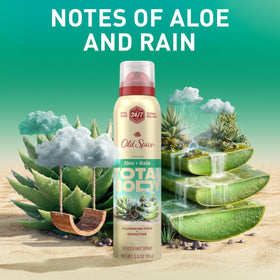 Old Spice scent elements with vanilla and shea representing pleasant fragrance