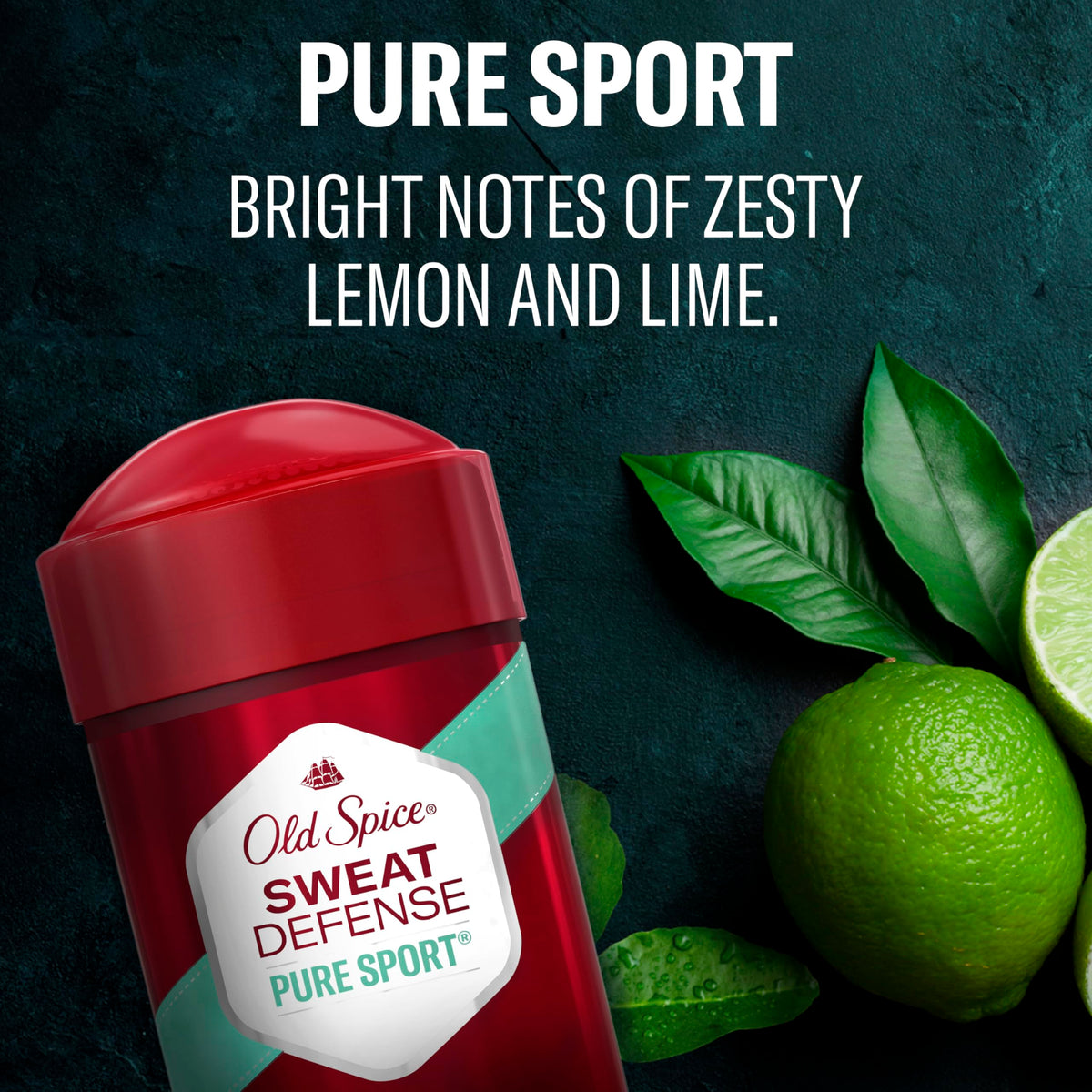 Old Spice scent visual with lemon and lime representing fresh sporty fragrance