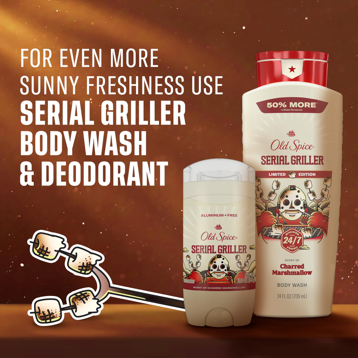 Old Spice Serial Griller package back with ingredient panel for ingredient clarity