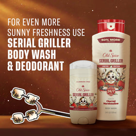 Old Spice Serial Griller package back with ingredient panel for ingredient clarity