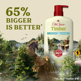 Old Spice in-shower lifestyle showing refreshing cleanse after exercise