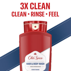 Old Spice bottle held in hand showing 24 oz scale and value