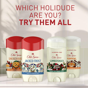 Old Spice Snickerdudel in a decorated gift box emphasizing festive presentation