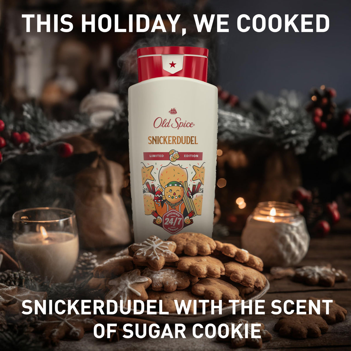 Old Spice Snickerdudel texture on hand showing creamy foam benefit