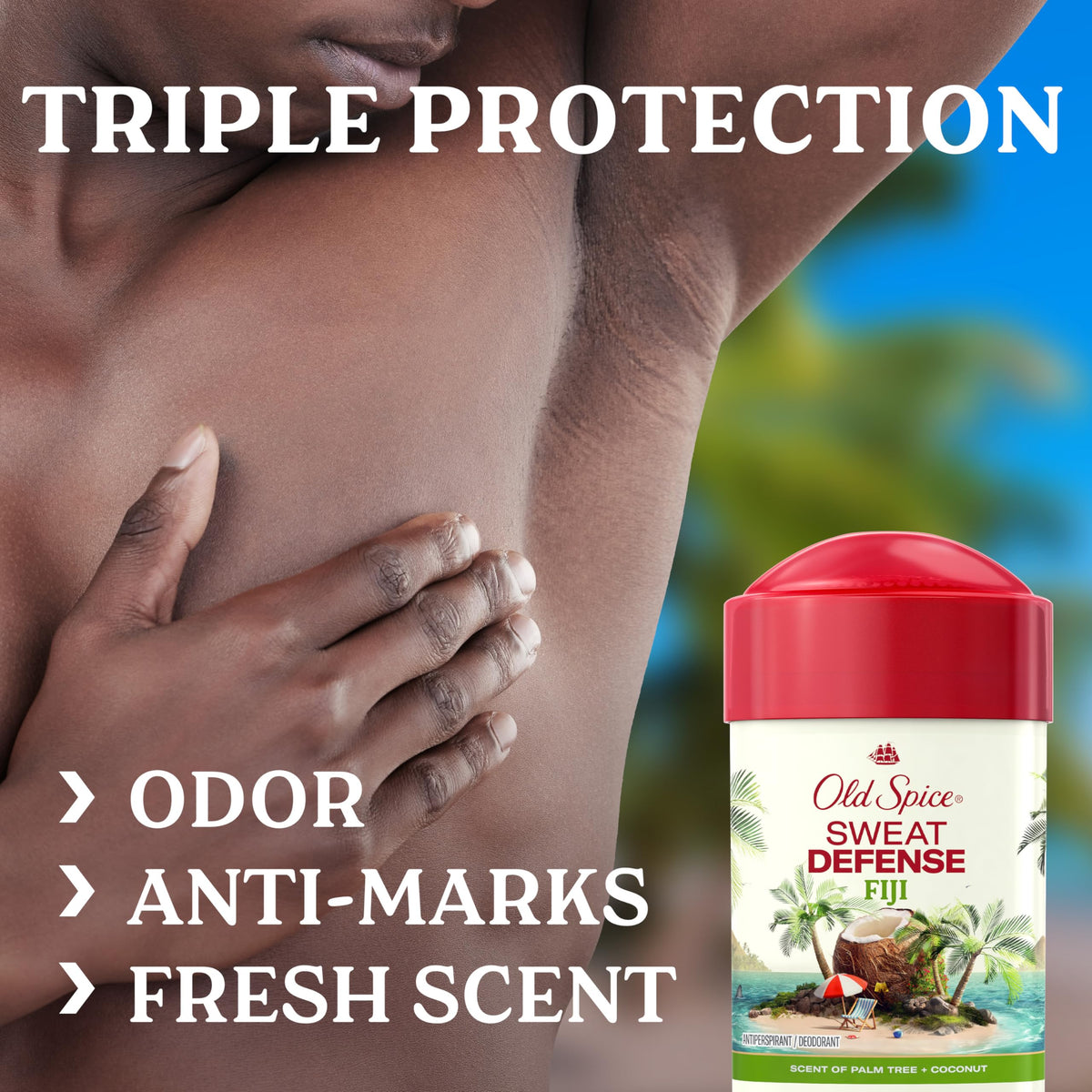 Old Spice soft solid texture close-up highlighting smooth application benefit