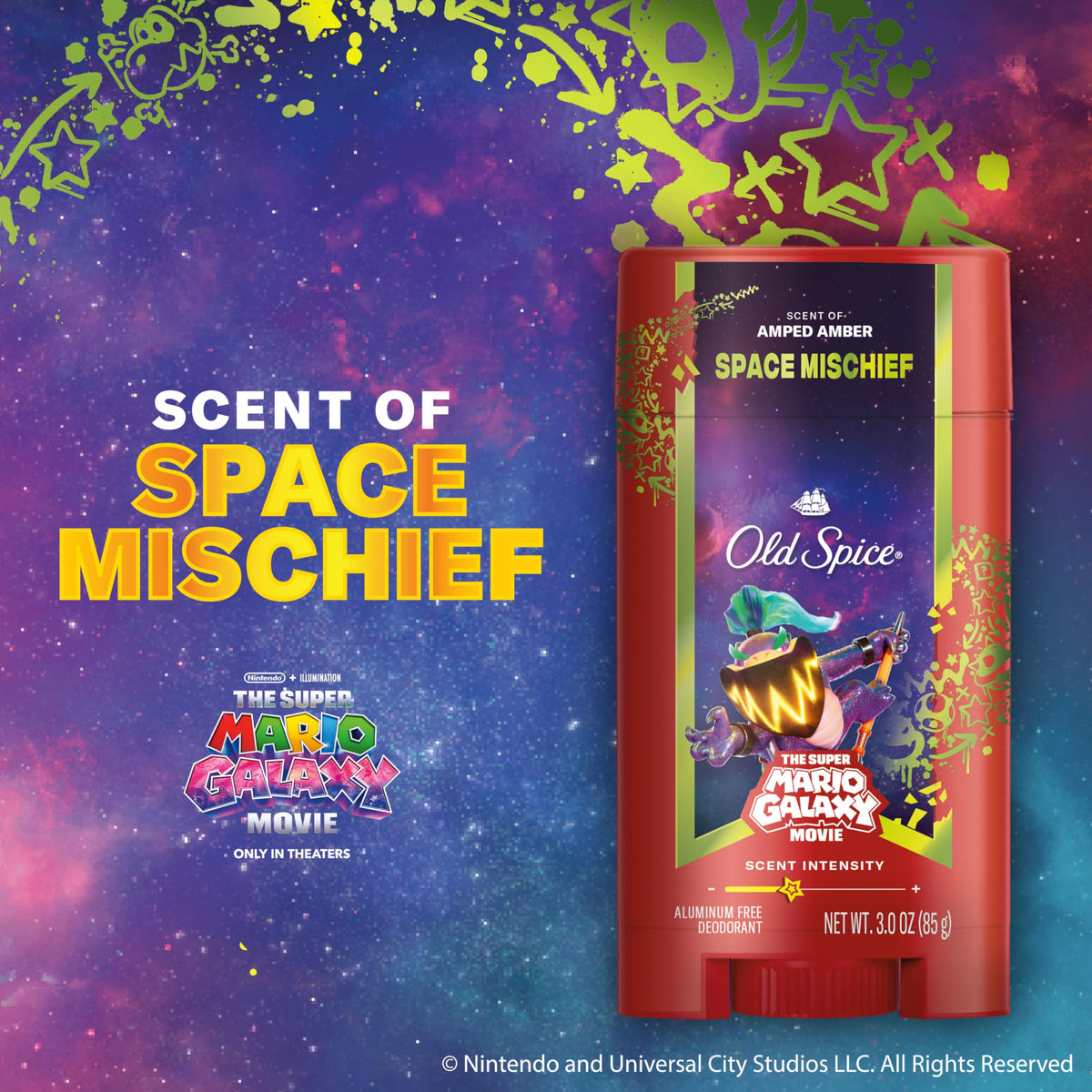 Old Spice Space Mischief close-up of product texture highlighting smooth glide benefit