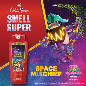 Old Spice pump nozzle close-up demonstrating easy dispense and control