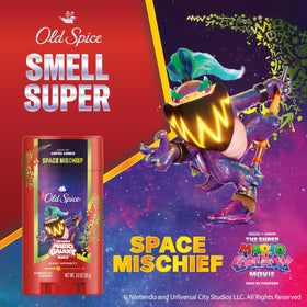 Old Spice Space Mischief stick twisted open demonstrating easy application and convenience
