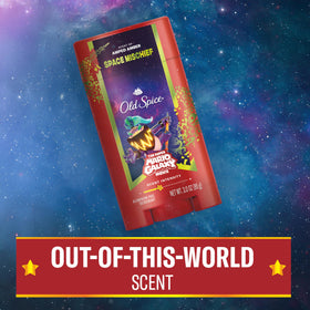 Old Spice Space Mischief beside movie collectible emphasizing limited-edition appeal